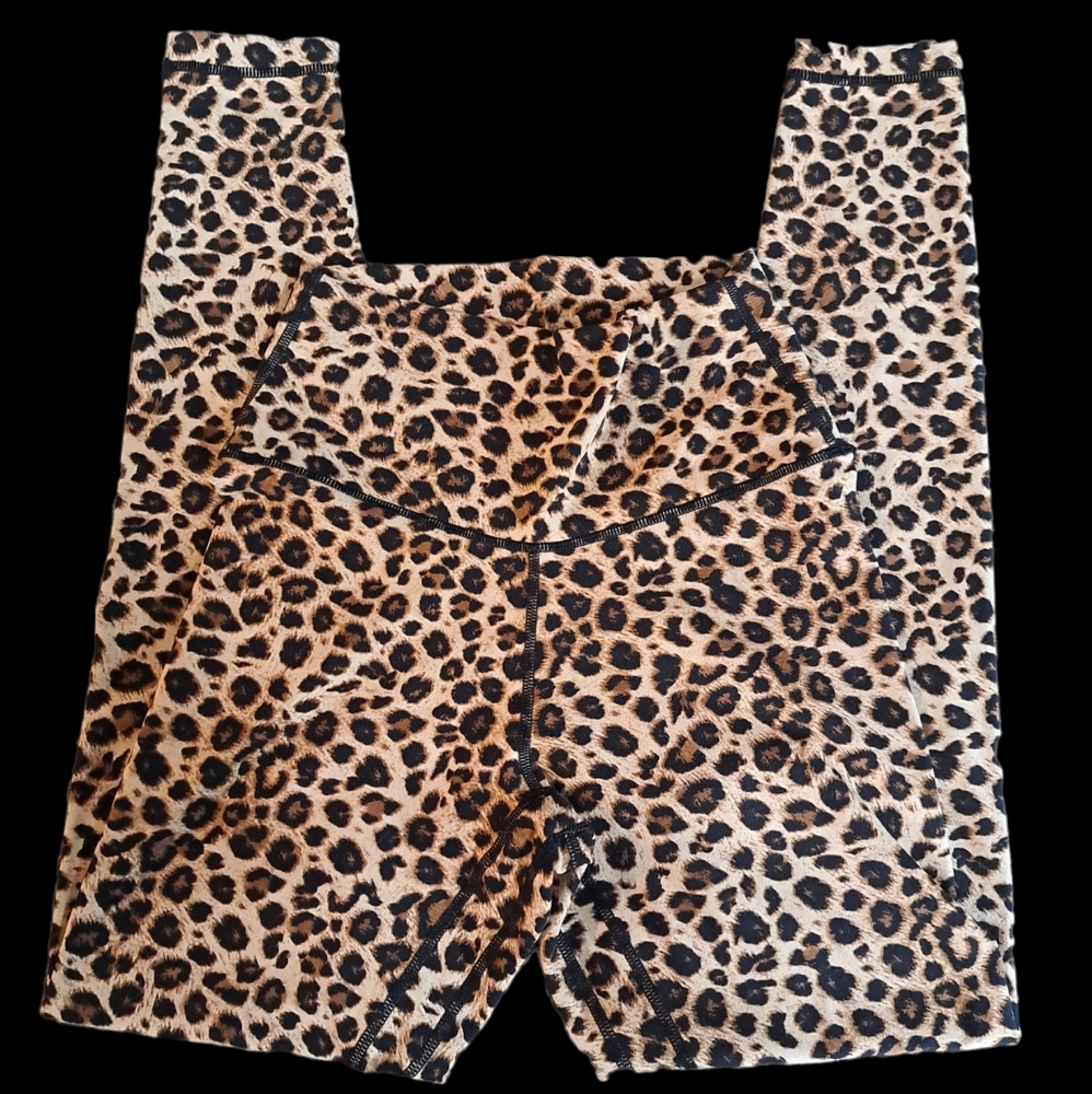 High waisted pattern leggings Leopard